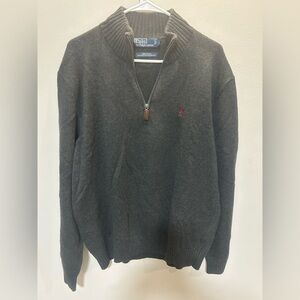 Ralph Lauren Charcoal Zip-Up Men's Sweater 0110
